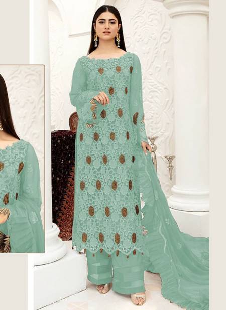Sea Green Colour RAMSHA 510 NX Fancy Festive Wear Designer Pakistani Salwar Suit Collection R-510-B
